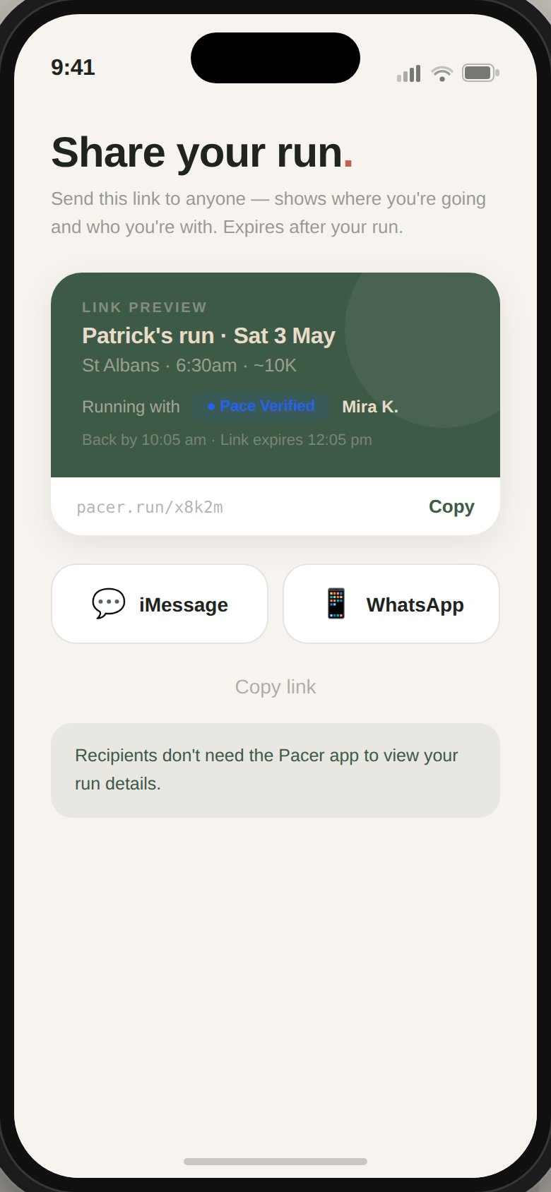 Share run
